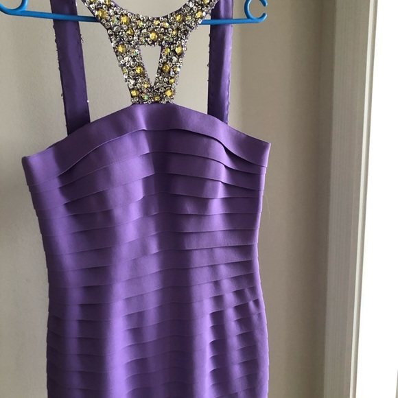 SHERRI HILL PURPLE DRESS EVENING PROM - Picture 8 of 11